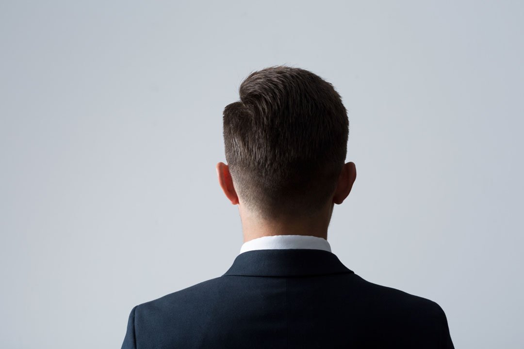 closeup back of mans head