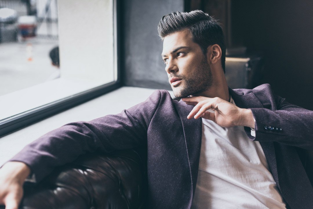 man with fashionable hairstyle