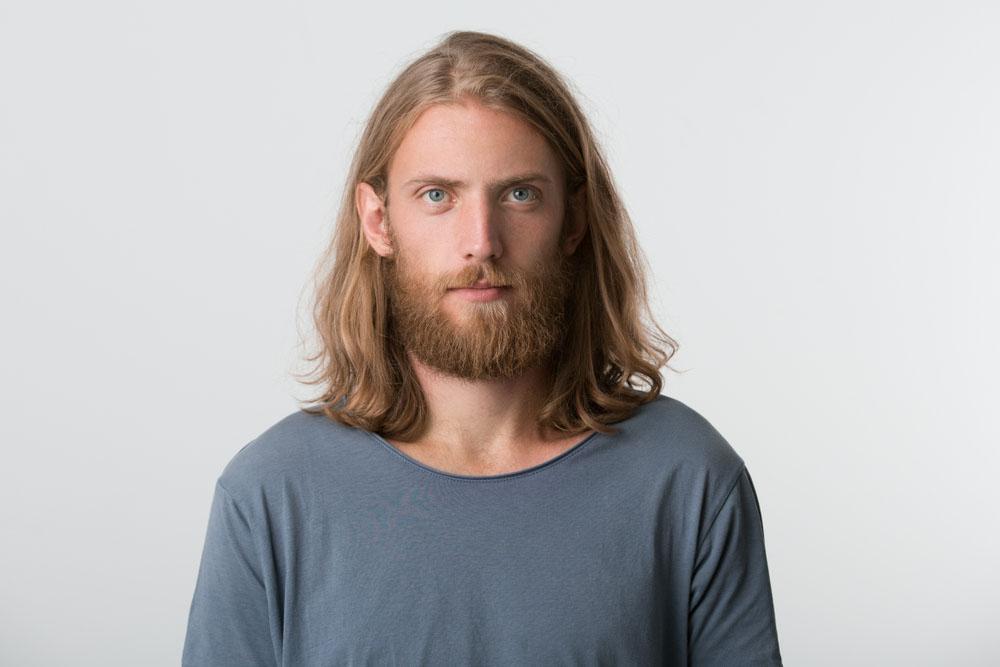 man with long hair and beard