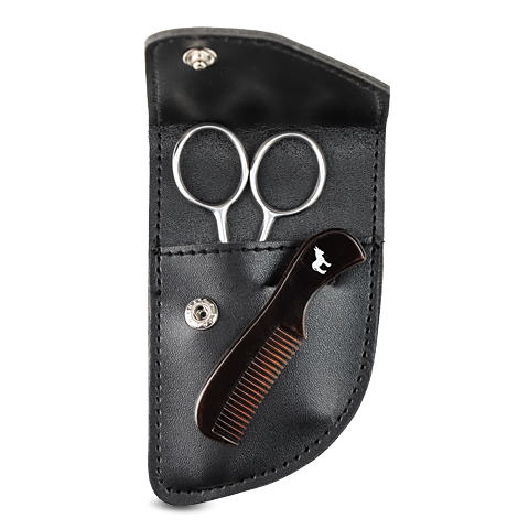 Beard Comb & Scissors Kit