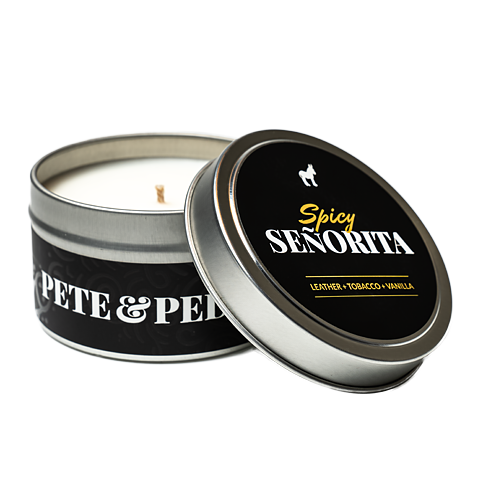 Tin Candle Leather Tobacco & Vanilla