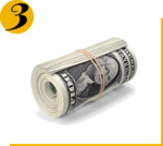 Save Dinero (Roll of Money Image)